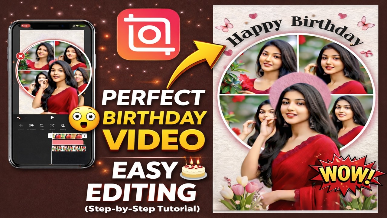 Best InShot Birthday Editing Trick 🎂🔥 | Photo Collage & Video Editing Tutorial