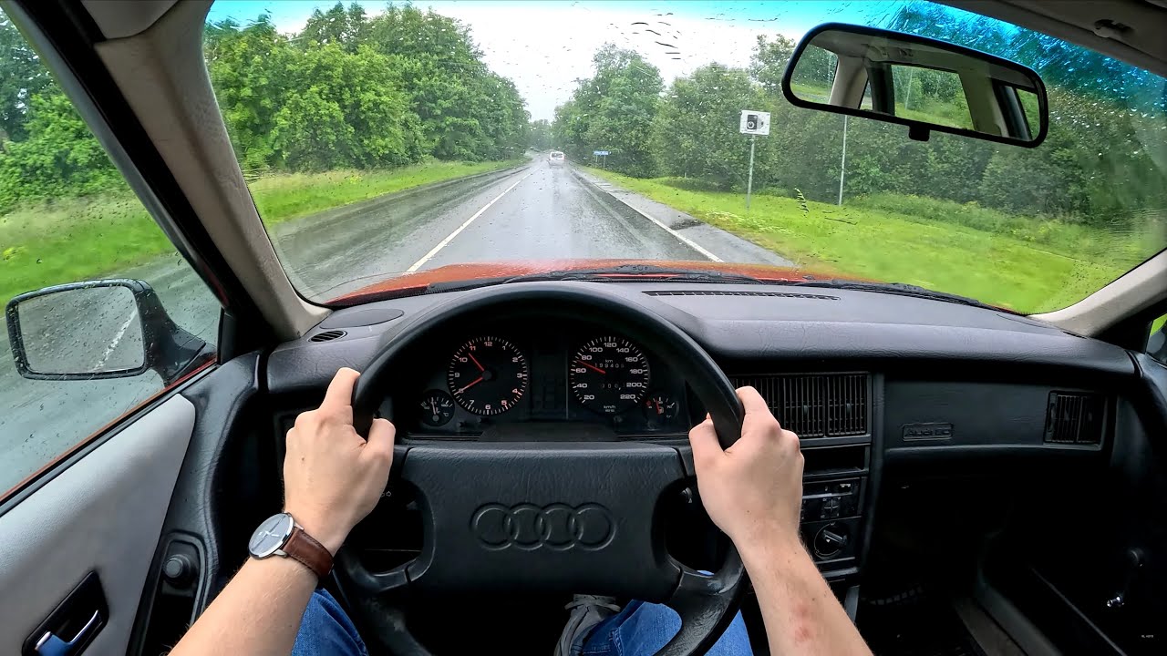 AUDI 80 B3 1990 1.9 NA DIESEL 50kW | 4K POV Drive in Rain