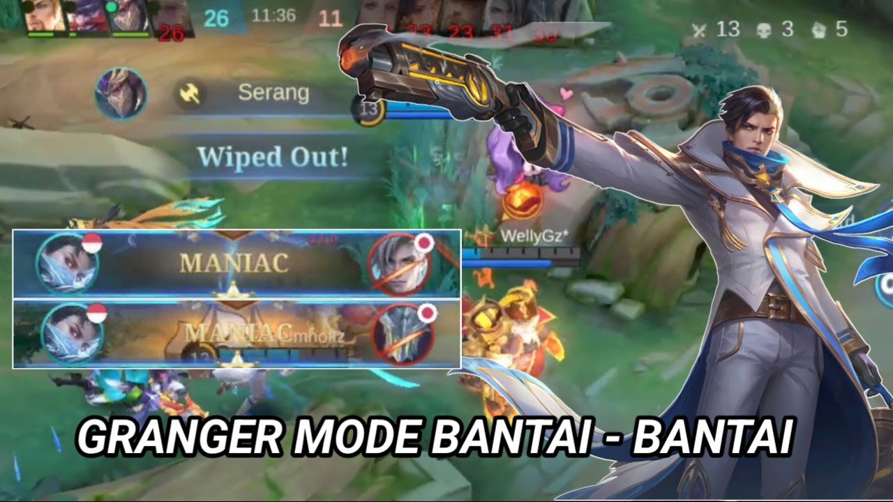 Granger Bantai - Bantai Tanpa Ampun Musuh Wiped Out Pertempuran Auto Berakhir 🔥 | Mobile Legends