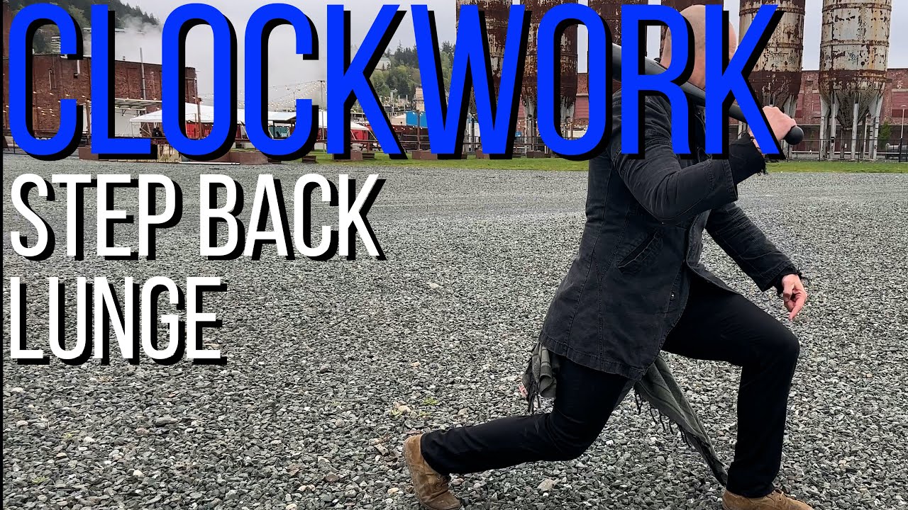 Heavy club - clockwork step back lunge