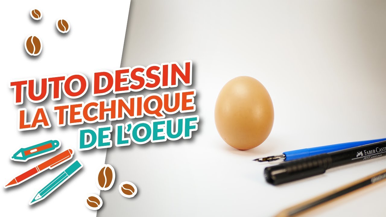 TUTO : Comment dessiner un visage facilement - portrait facile  - La technique de l'oeuf