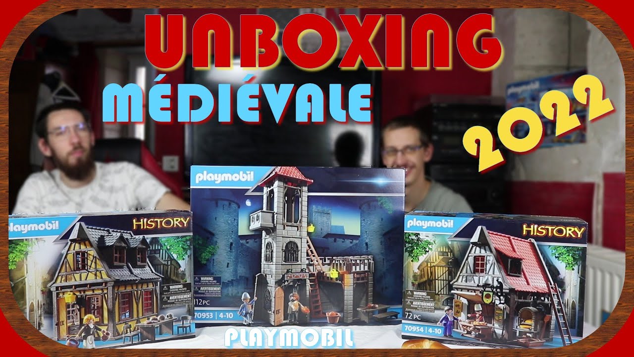 PLAYMOBIL MÉDIÉVALE BOULANGERIE,MAISON,PRISON 70953,70954,70957 DE 2022 UNBOXING EN FRANCAIS 🏡🥐🥖🍞  ❕