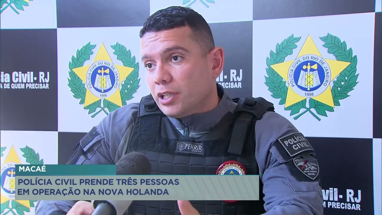 Polícia Civil prende três pessoas em operação na Nova Holanda, em Macaé
