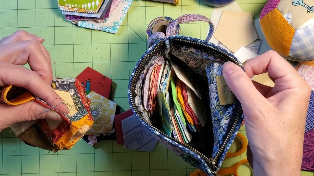 English Paper Piecing EPP Pentagons. Making Baby Balls, part 2.