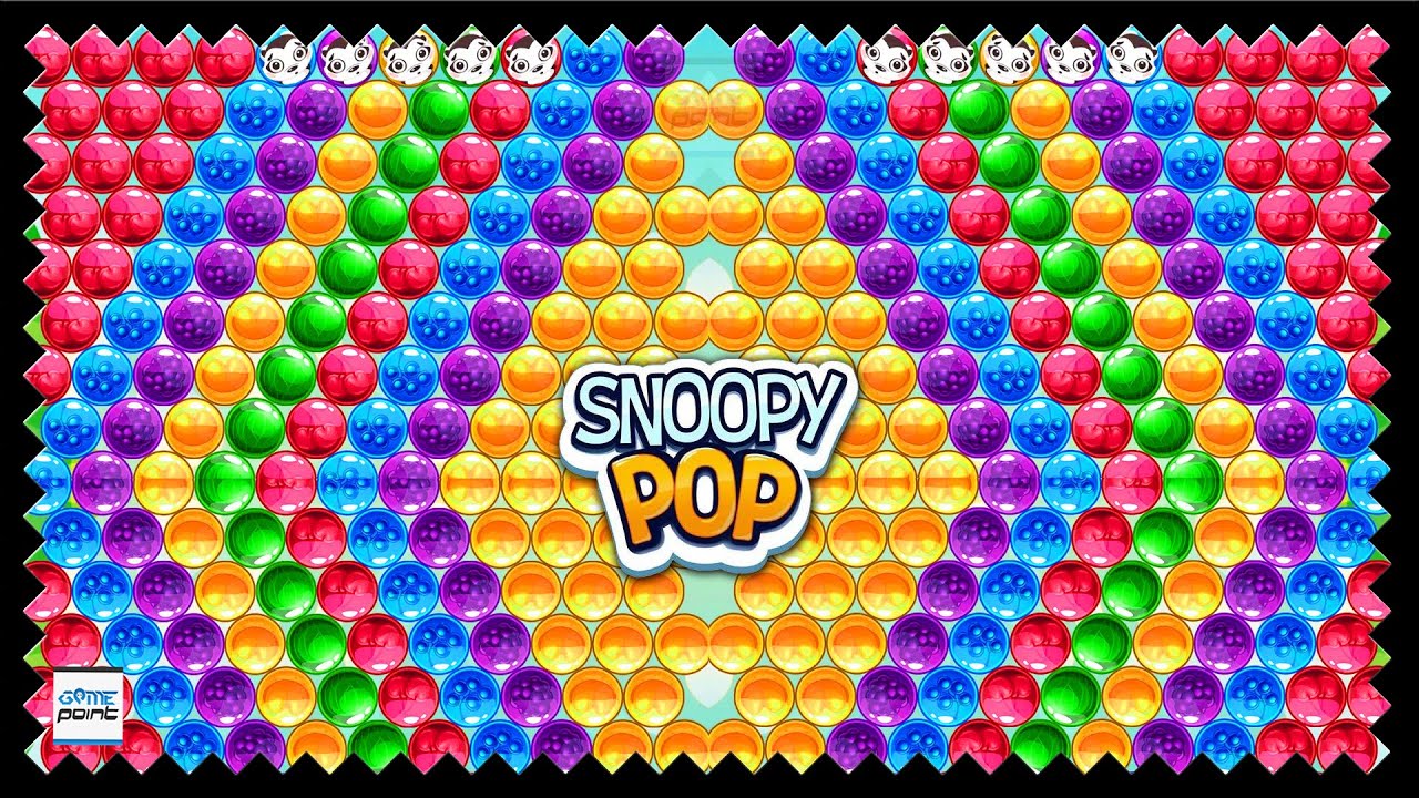 Snoopy POP Bubble Shooter Game Level 11 - 20 🥽 ( Snoopy Bubble Pop Game )