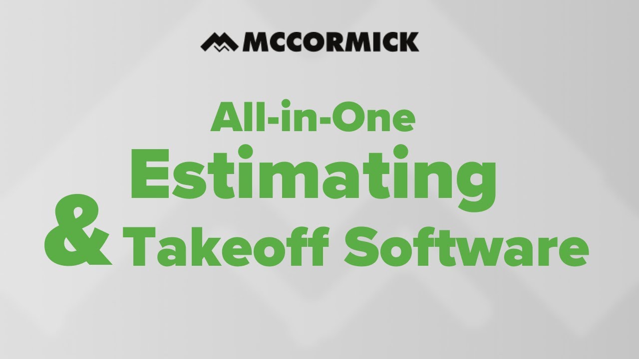 All-in-One Estimating & Takeoff Software | McCormick