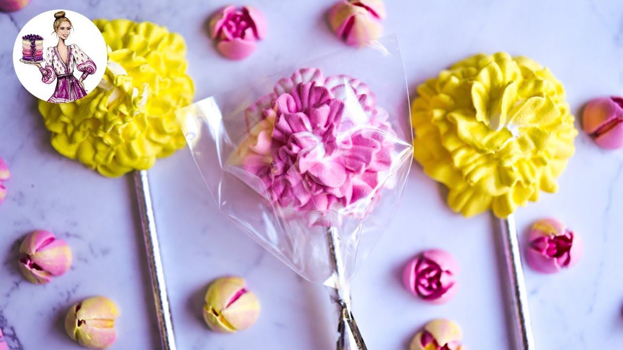 How To Pipe Beautiful Flower Meringue Pops | Birthday Party Treats and Gift Ideas