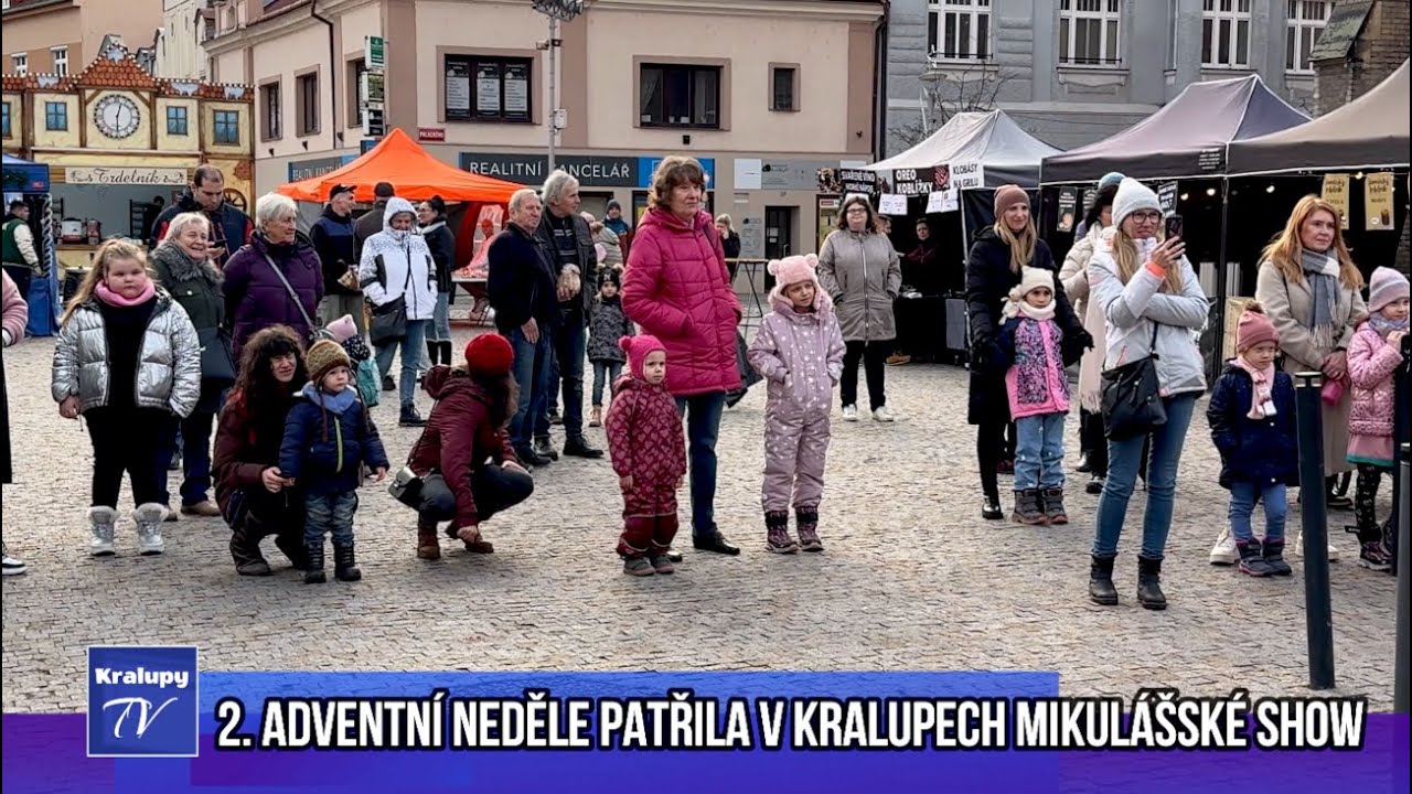 Kralupy TV: Druhá adventní neděle patřila v Kralupech mikulášské show (8. 12. 2025)
