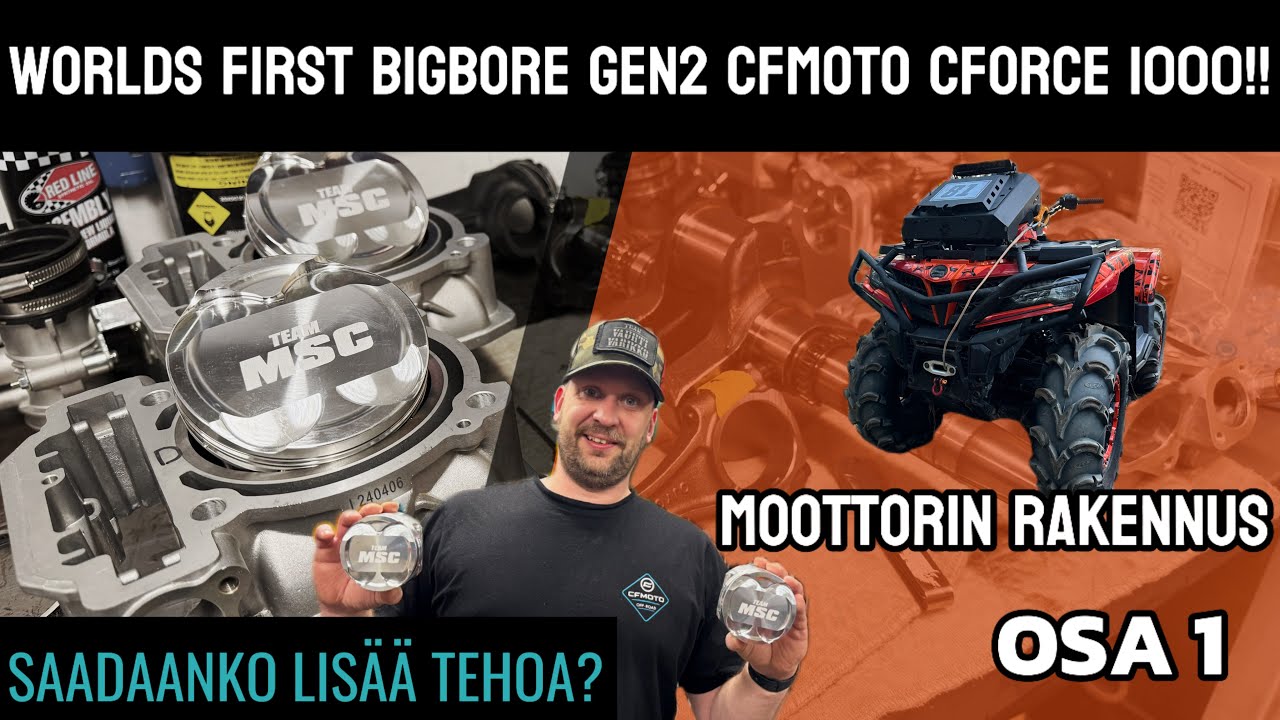 Doku ATV Moottorin rakennus osa 1 LISÄÄ TEHOA CFMOTOON?