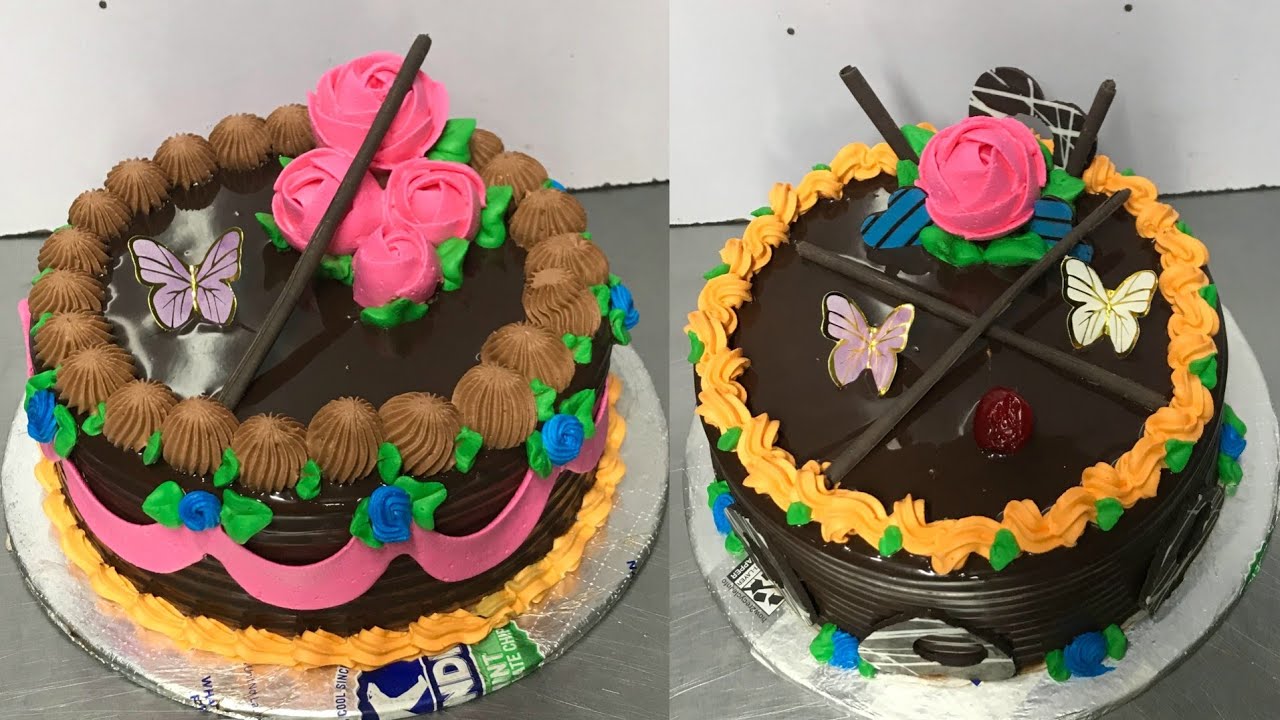 New Chocolate Cake Decorated Designing How To Make Chocolate Cake Design How To Make Anniversary Cak