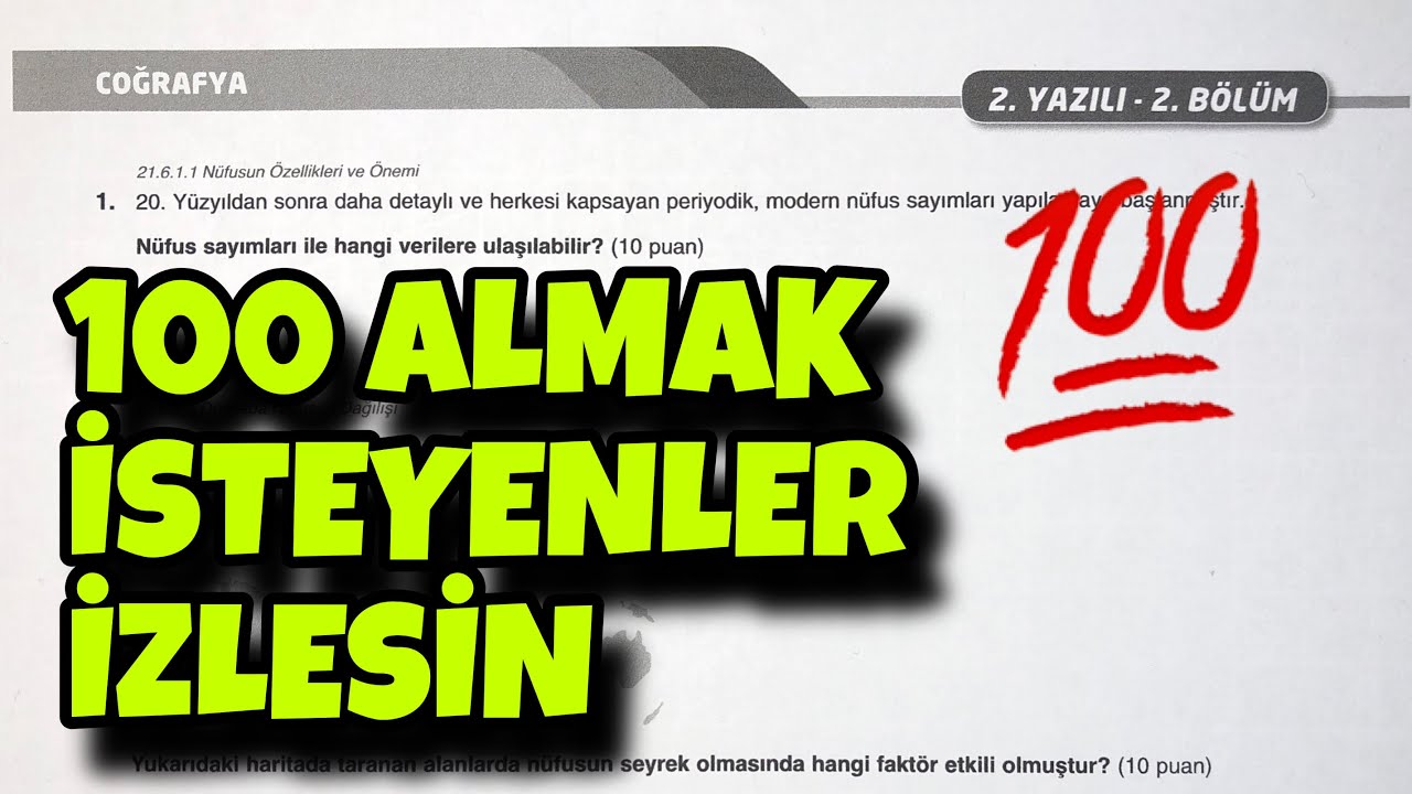 10.Sınıf Coğrafya 2.Dönem 2.Yazılı