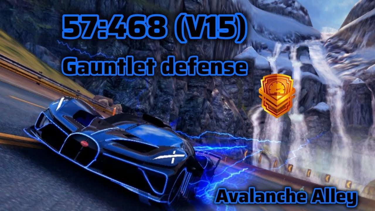Asphalt 8, Avalanche alley, Gauntlet defense 57:468 (V15)