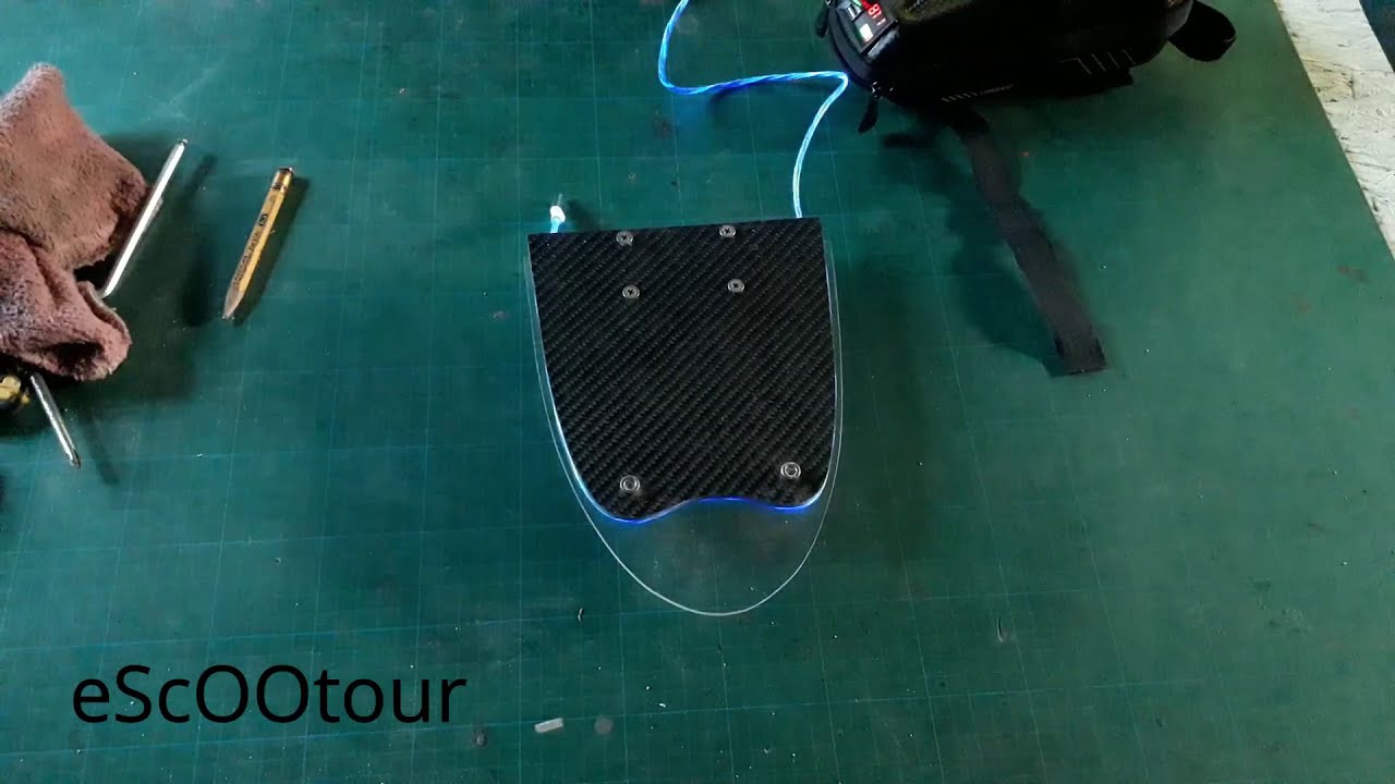 diy mudguard / footrest for escooter