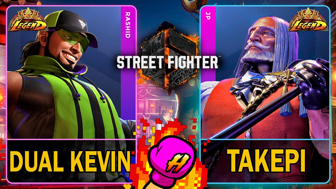SF6 Dual Kevin (RASHID) VS Takepi (JP)🥊Street Fighter 6🥊スト6🥊4K 60ᶠᵖˢ