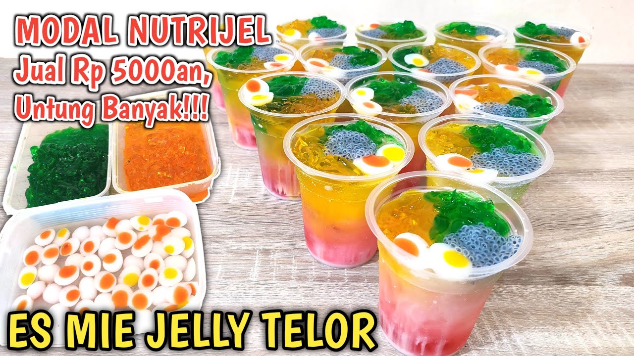 MINUMAN VIRAL MODAL NUTRIJEL! ES MIE JELLY TELOR | IDE USAHA MINUMAN KEKINIAN MODAL 2000AN