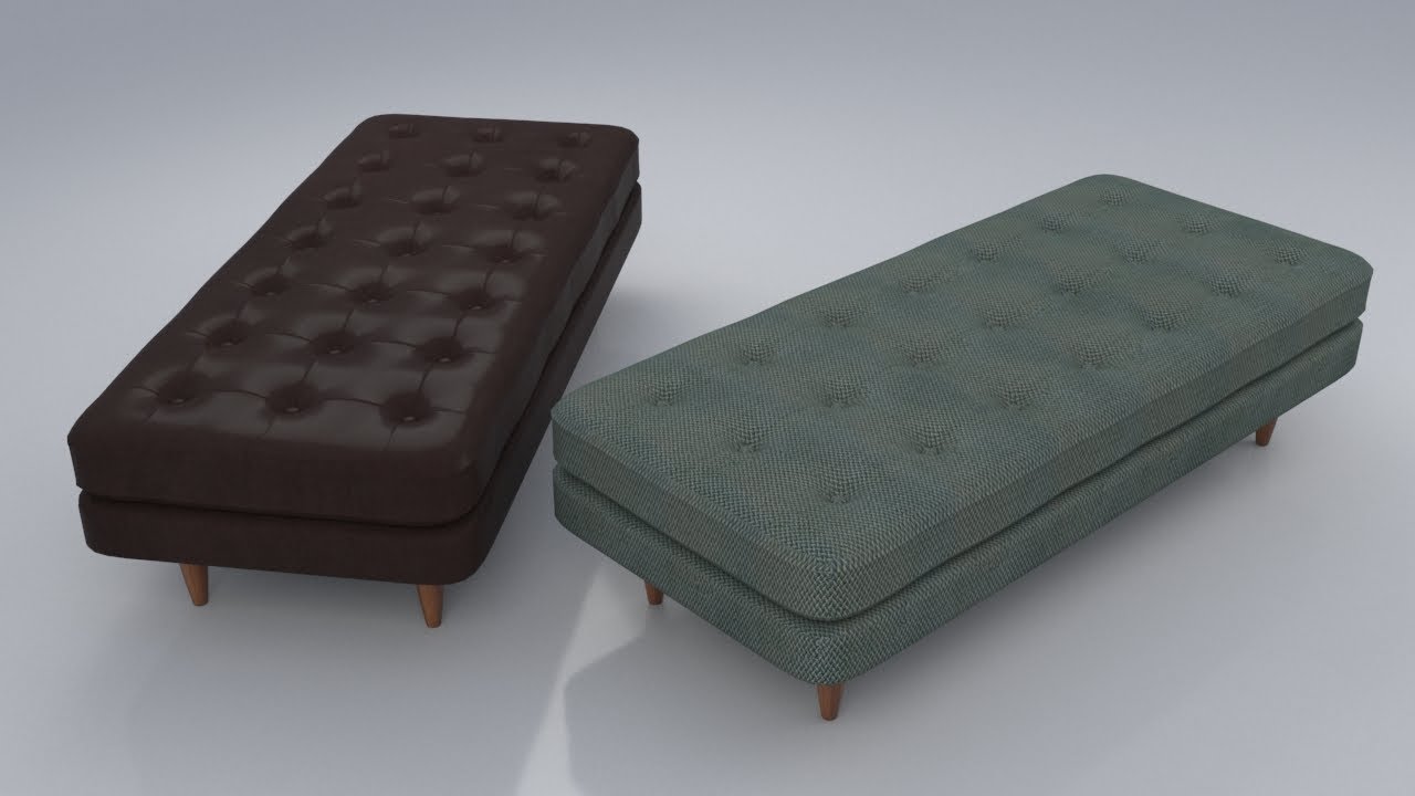 3ds max tutorial Long bench chesterfield (SOFA model) 3d modeling