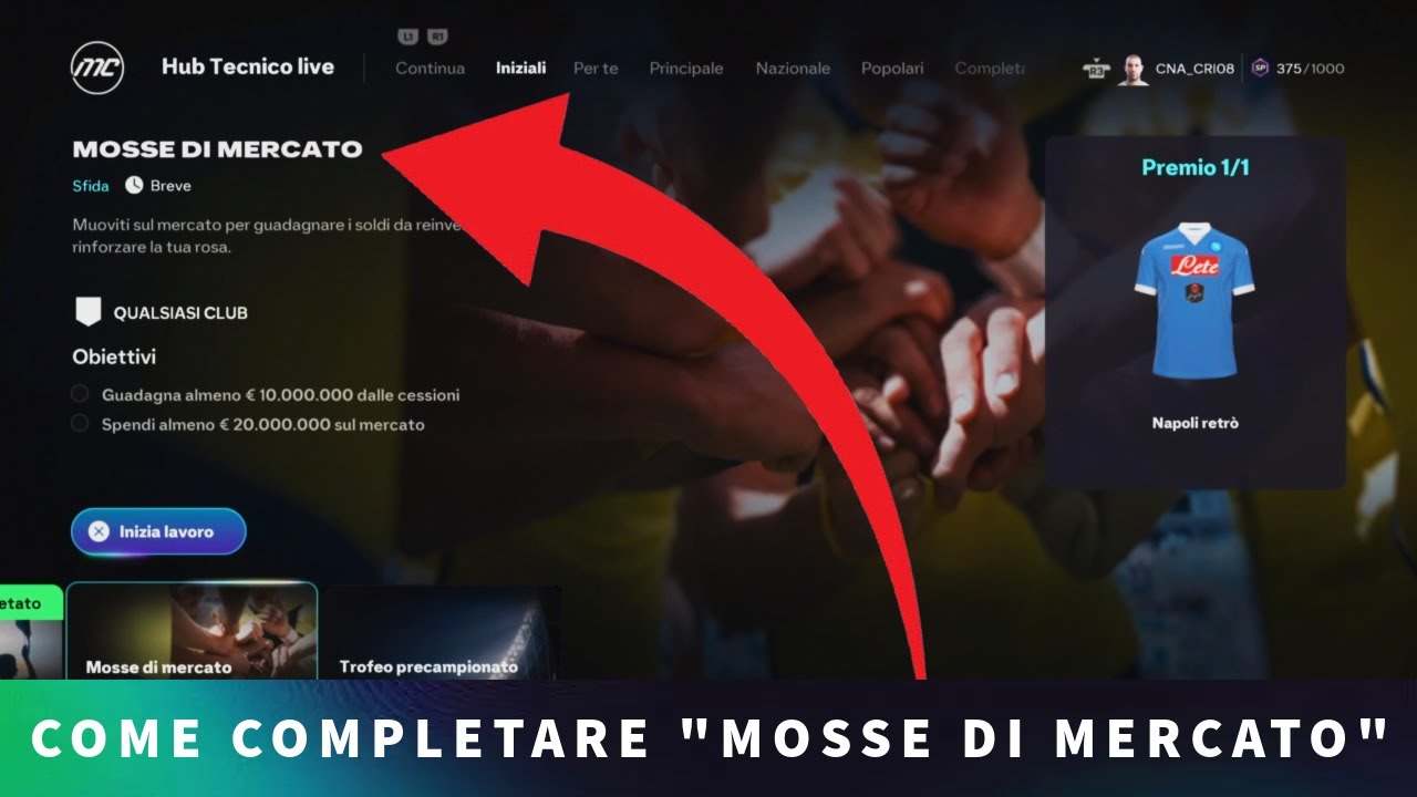 COME COMPLETARE LA SFIDA 