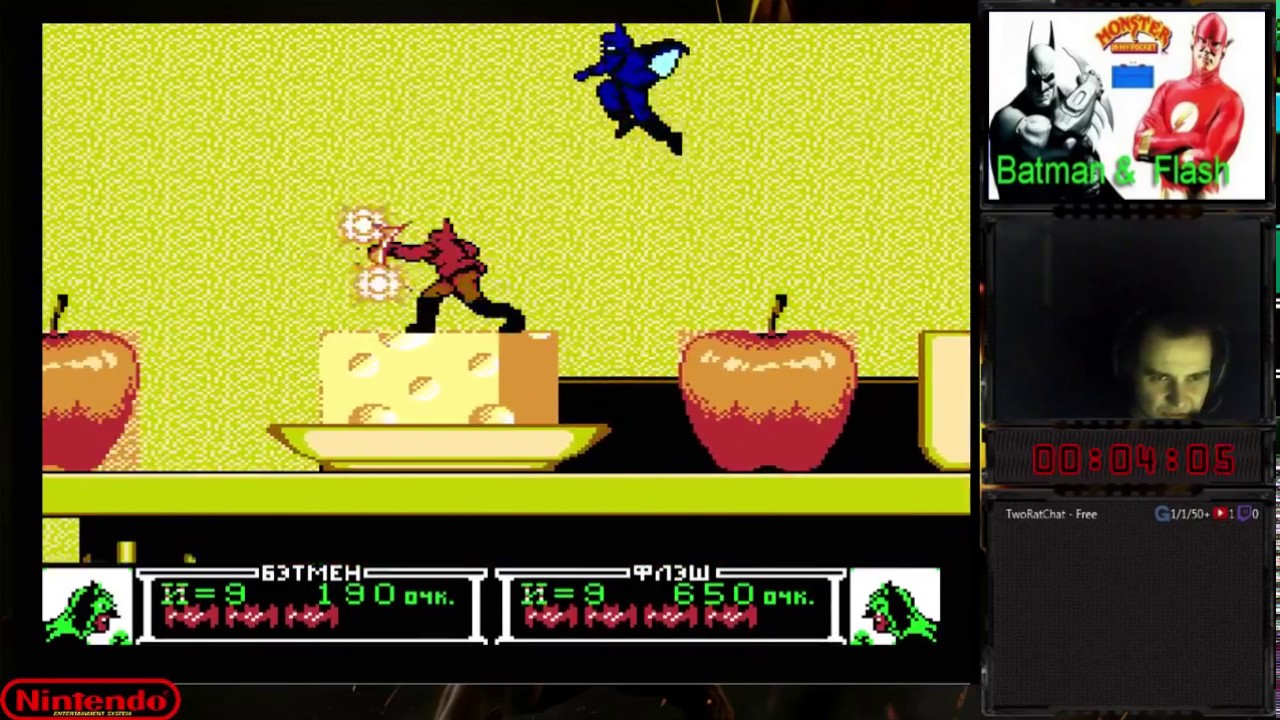 Monster in My Pocket | Batman & Flash прохождение 100% | Игра на (Dendy, Nes, 8 bit)1992 Стрим [RUS]