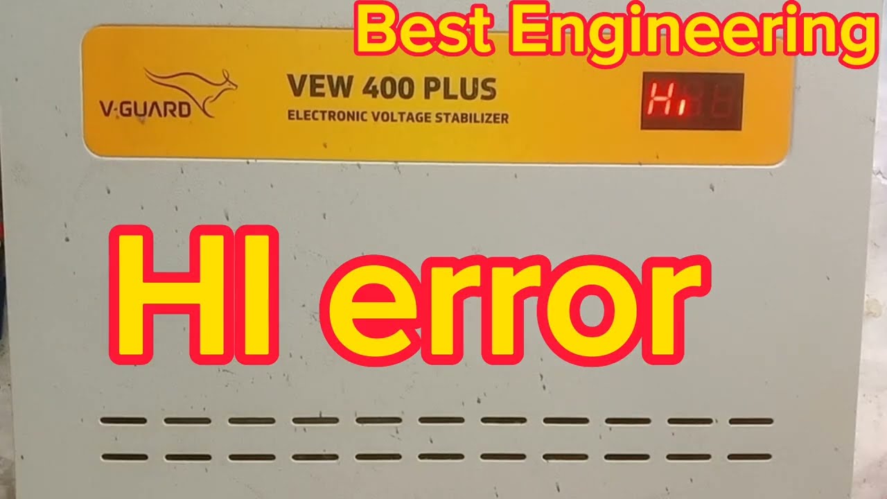 V Guard Stabilizer Hi Error in Tamil 