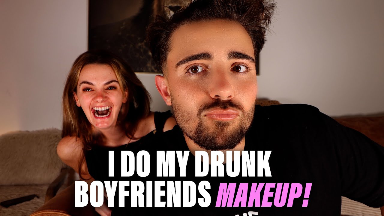 Doing my drunk boyfriends makeup ... buckle up, he's lairy haha | The Hollins Porter Family