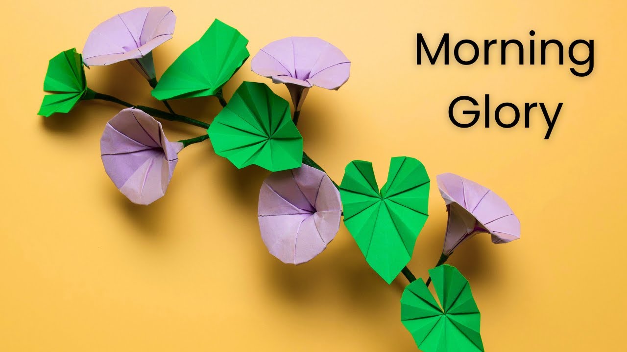 How to Make an Origami Morning Glory Step by Step
