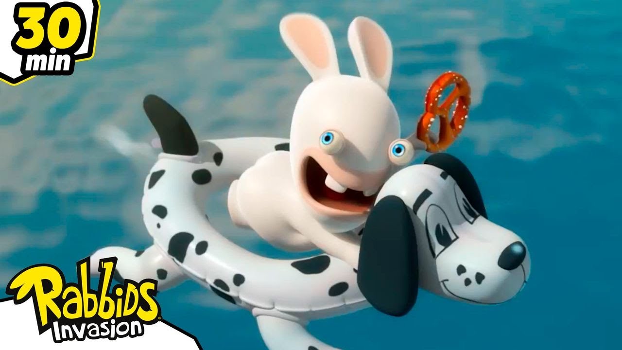 ¡Rabbids a pleno rendimiento para las vacaciones! | Rabbids La Invasión | Dibujos animados