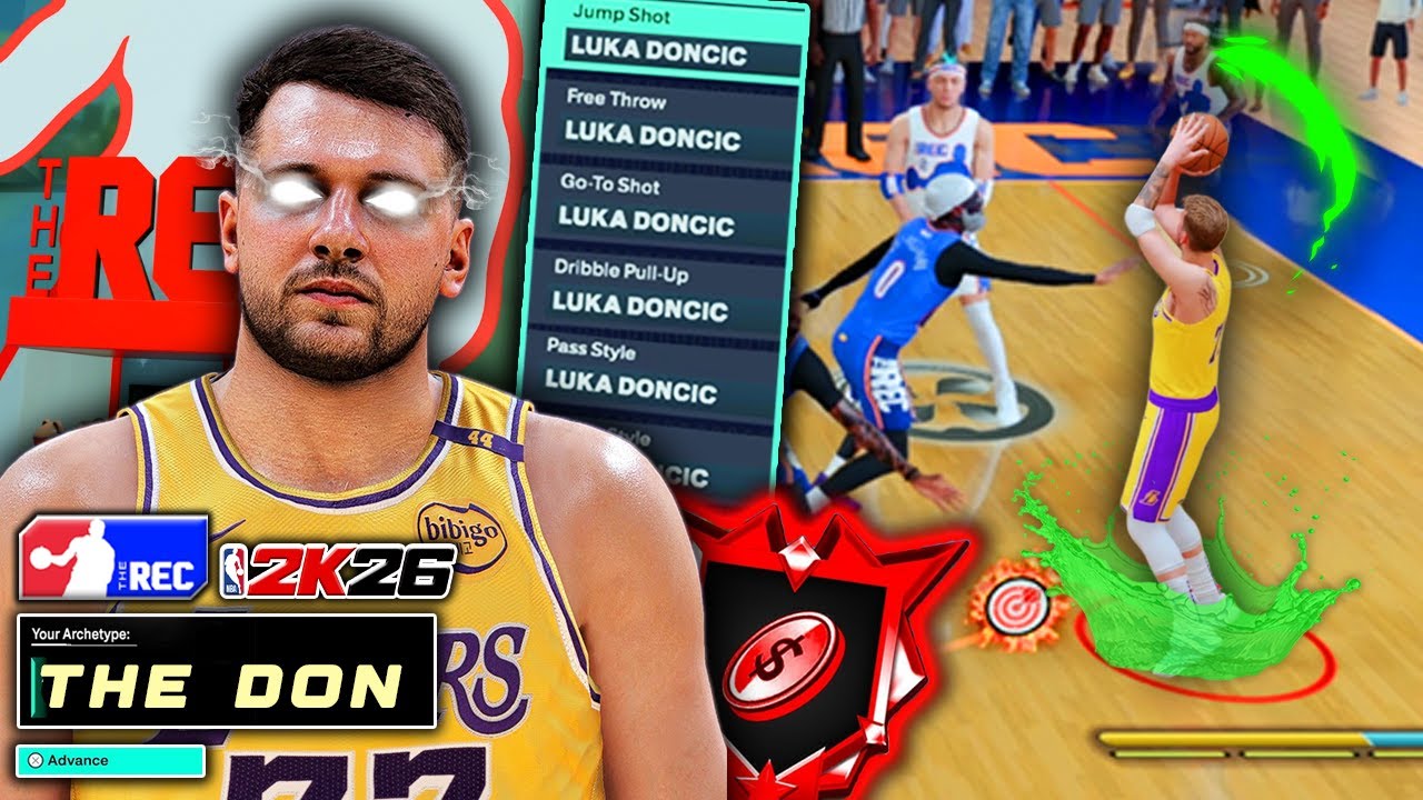 Playing Realistically in Random Rec on 6'7 Luka Doncic Build *ONLY Using Luka Animations* NBA 2K26