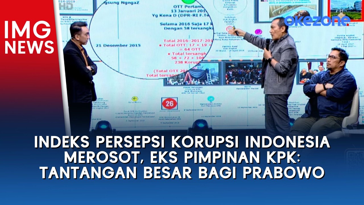 Indeks Persepsi Korupsi Indonesia Merosot, Eks Pimpinan KPK: Tantangan Besar bagi Prabowo