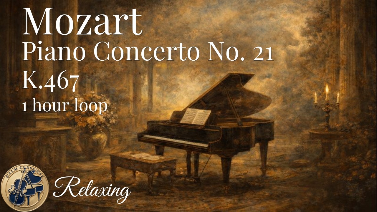 Mozart — Piano Concerto No. 21, K. 467: II. Andante (Piano Solo) | 1 Hour Loop