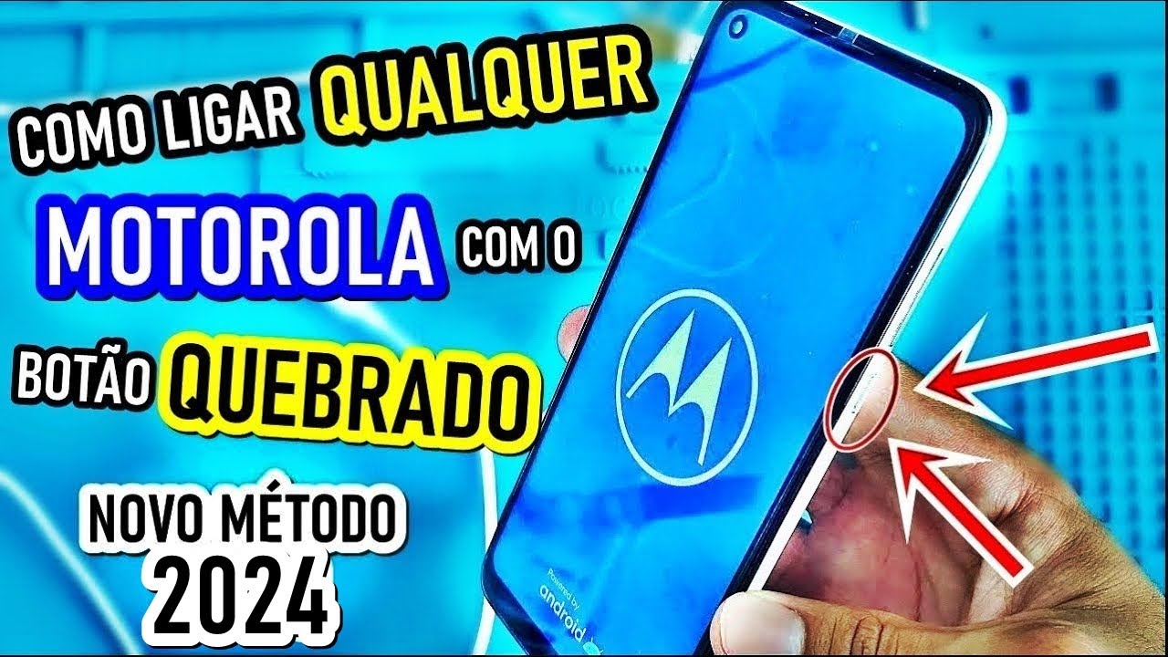 Como ligar qualquer CELULAR MOTOROLA com o botão POWER QUEBRADO (NOVO MÉTODO) MUITO SIMPLES
