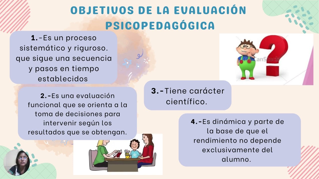 Objetivos de una evaluación psicopedagógica