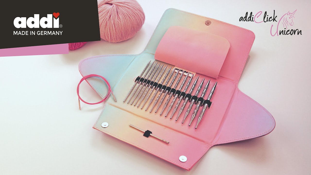 addiClick Unicorn Lace Long ❤️ Etui austauschbare Stricknadeln | Case with interchangeable needles