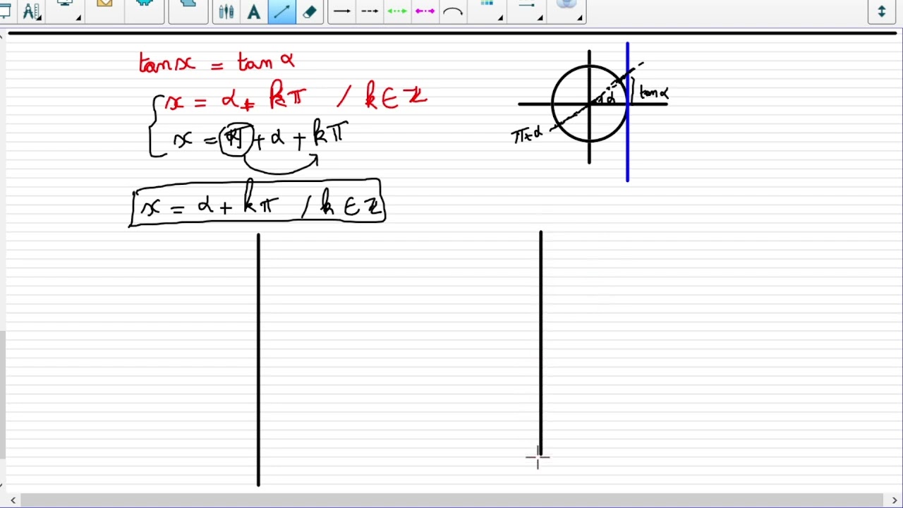 equation trigo  tan