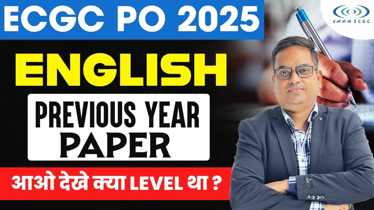ECGC PO 2025 | English Preparation | Previous Year Paper Analysis | Question Level Review 🔥