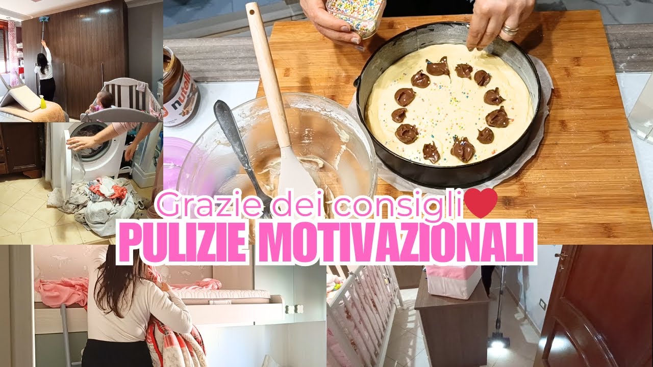 ✨Pulizie PER IL FINE SETTINANA/Torta paradiso con nutella😋