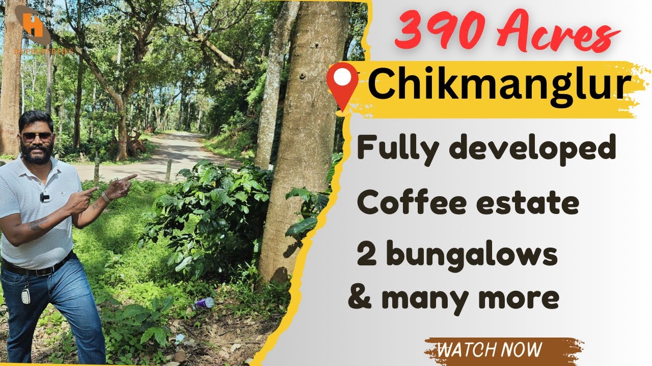 390 Acres Farm land for Sale in Chikmanglur Karnataka | Coffee Estate  | HS Properties