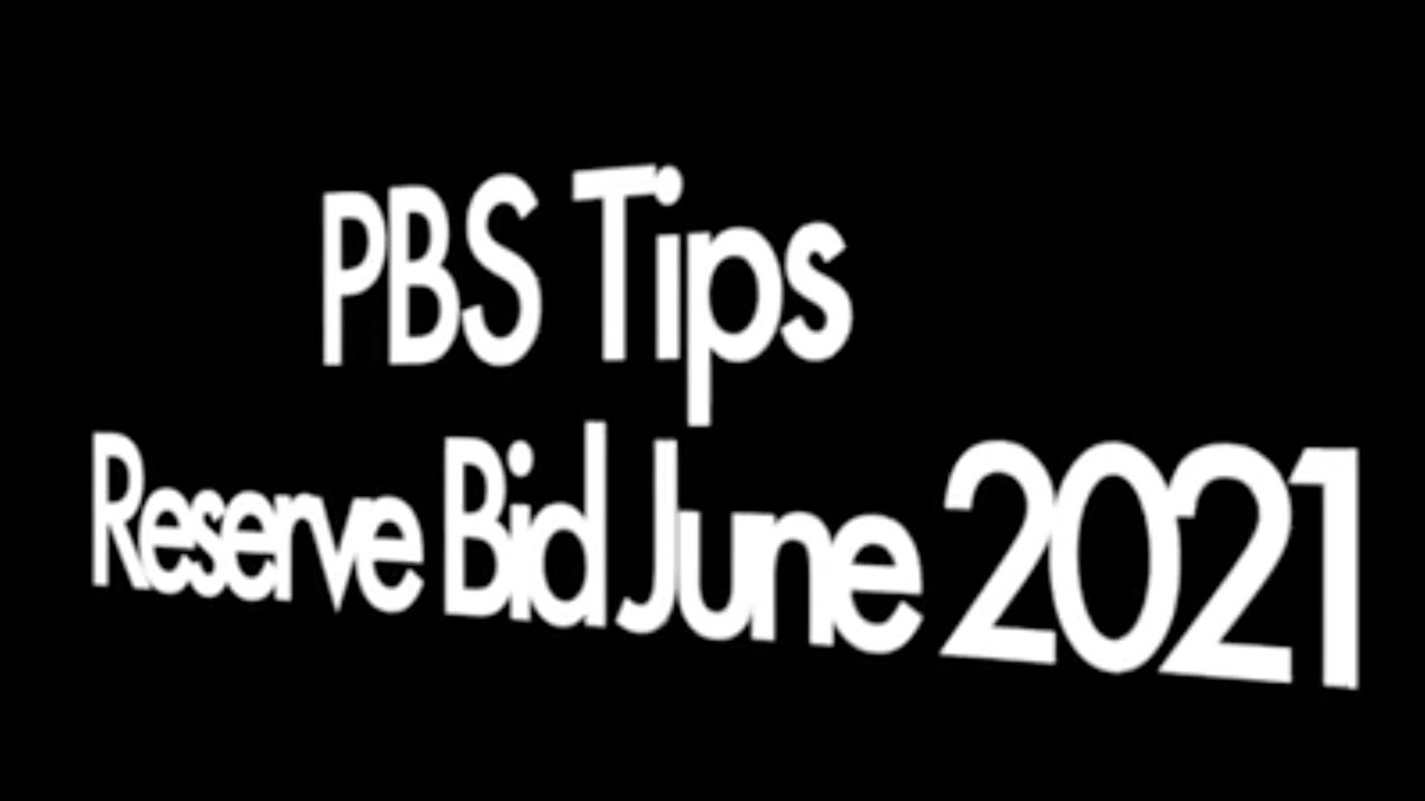 June Bidding Help for Reserve