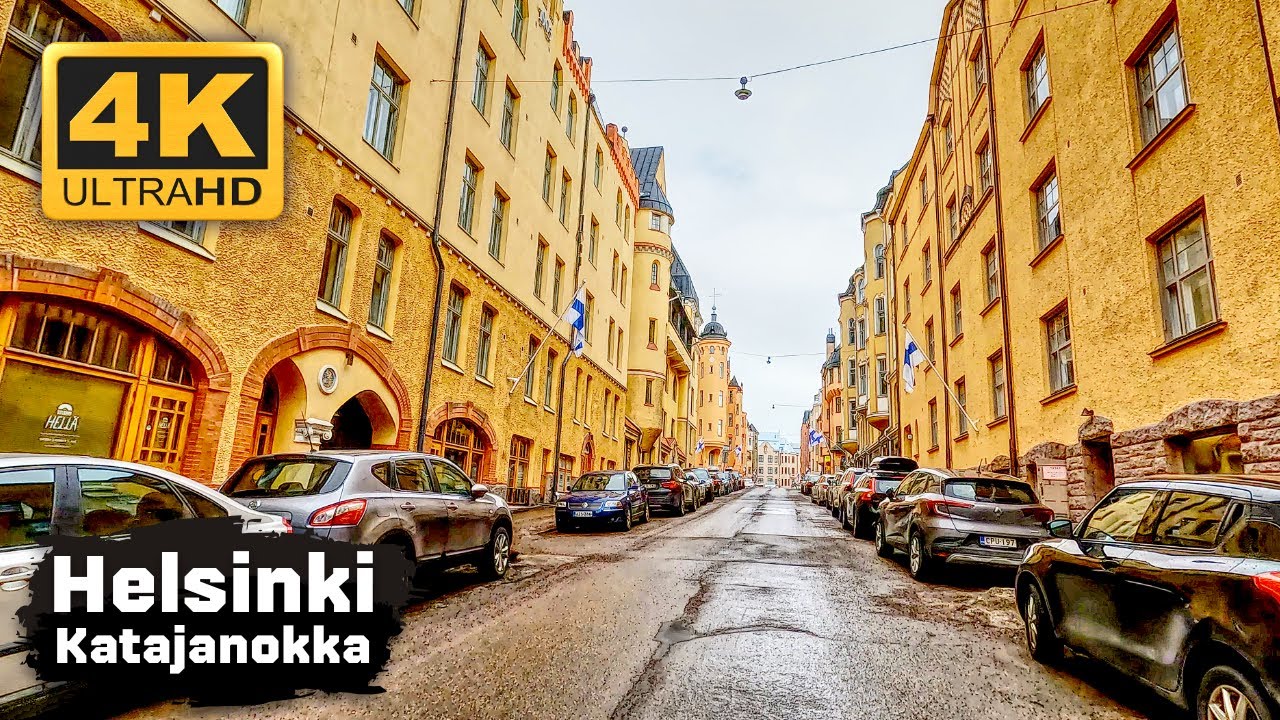 Прогулка по Катаянокке, Хельсинки 🇫🇮 Прогулки по Финляндии в 4K