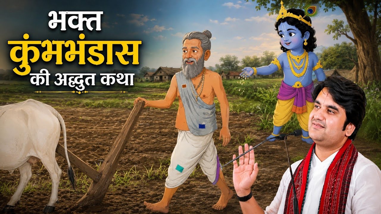 ठाकुर जी के गरीब भक्त की कथा| bhakt kumbhandass ka charitra|KRISHNA LEELA |@bhaktipath
