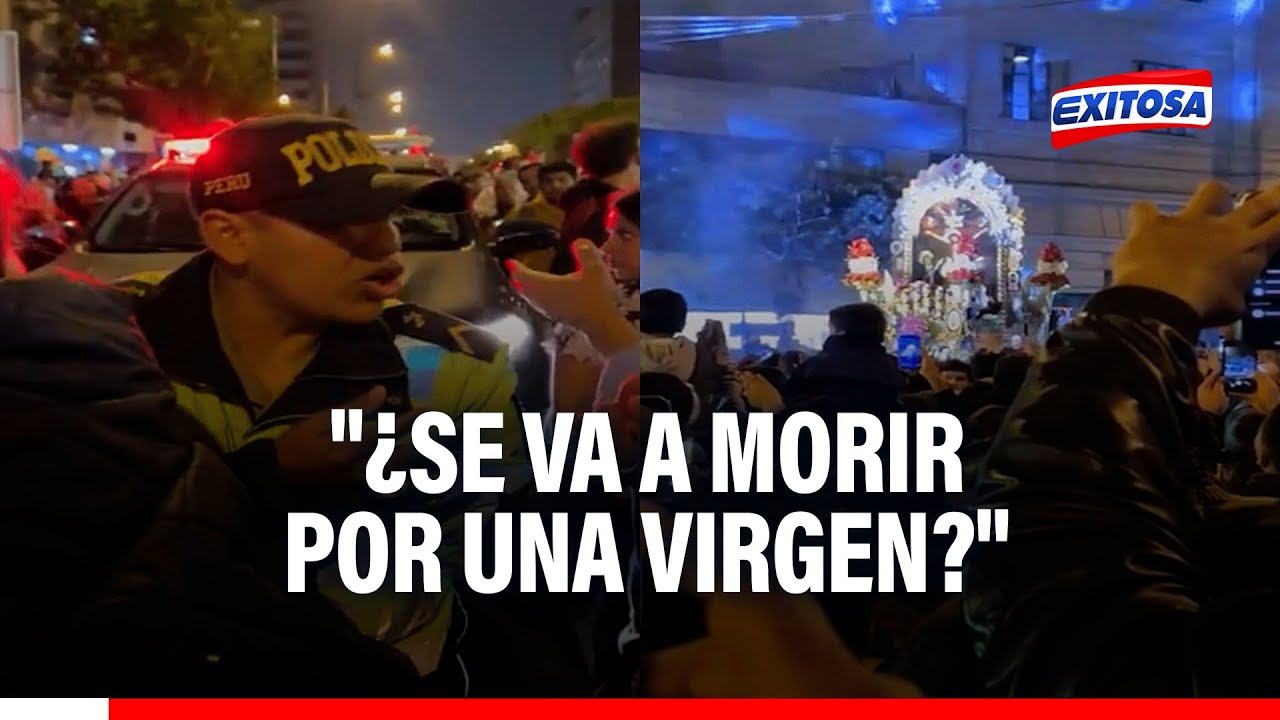 🔴🔵Agente PNP pide a procesión del Señor de los Milagros abrirse paso por emergencia médica