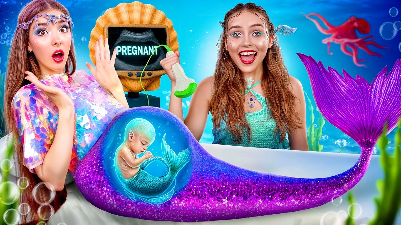 La sirena diventa mamma! Sirena incinta vs ragazza umana!