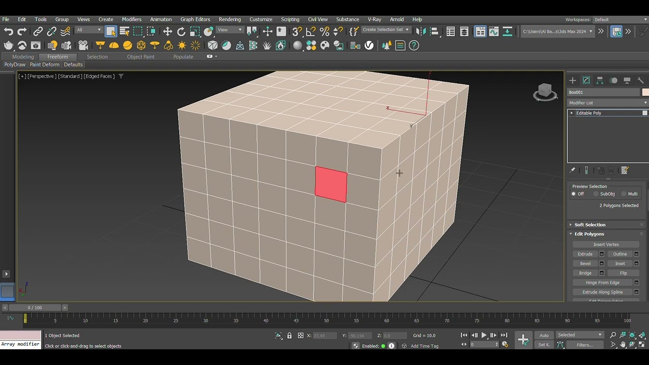 3D MAX L003 (BORDER,POLYGON,ELEMENT)