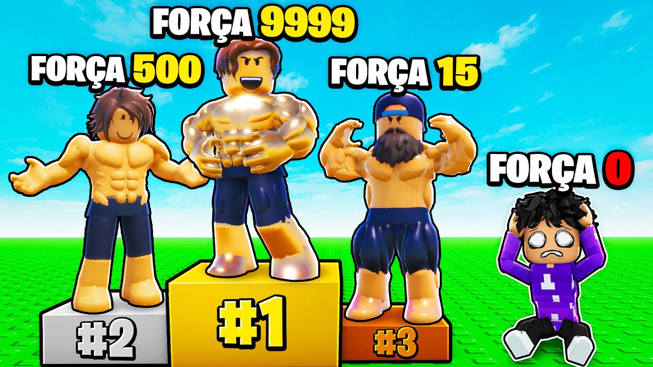 FUI HUMILHADO NA COMPETIÇÃO DE FORÇA do ROBLOX E ME VINGUEI