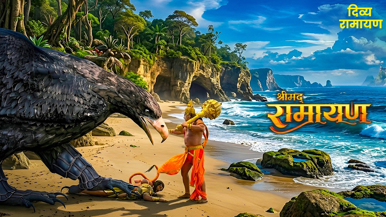 जटायु के भाई ने किया वानर सेना पर वार, हनुमान जी ने ढाल बनकर बचाई जान | Shrimad Ramayan | Devotional