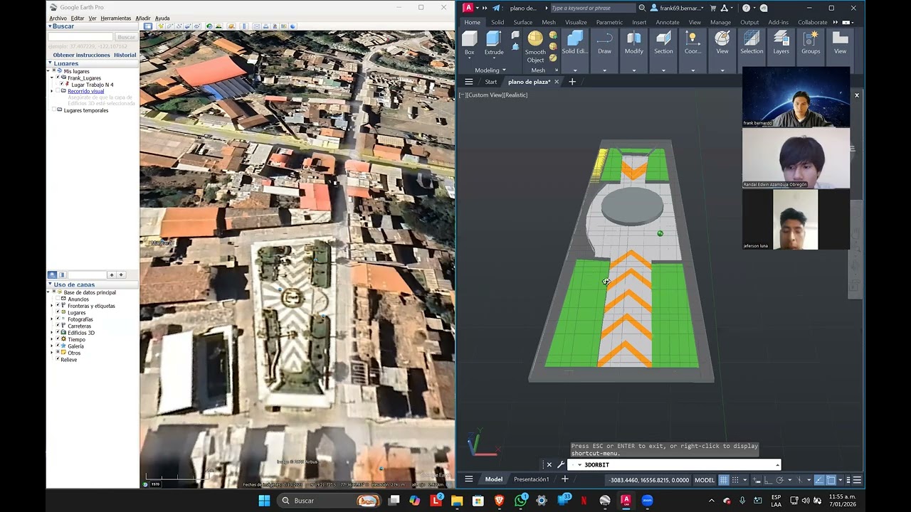 2025 II dibujo 3D de la Plaza de Marcará.