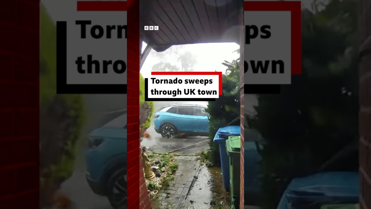A tornado has swept through a town in the UK. 