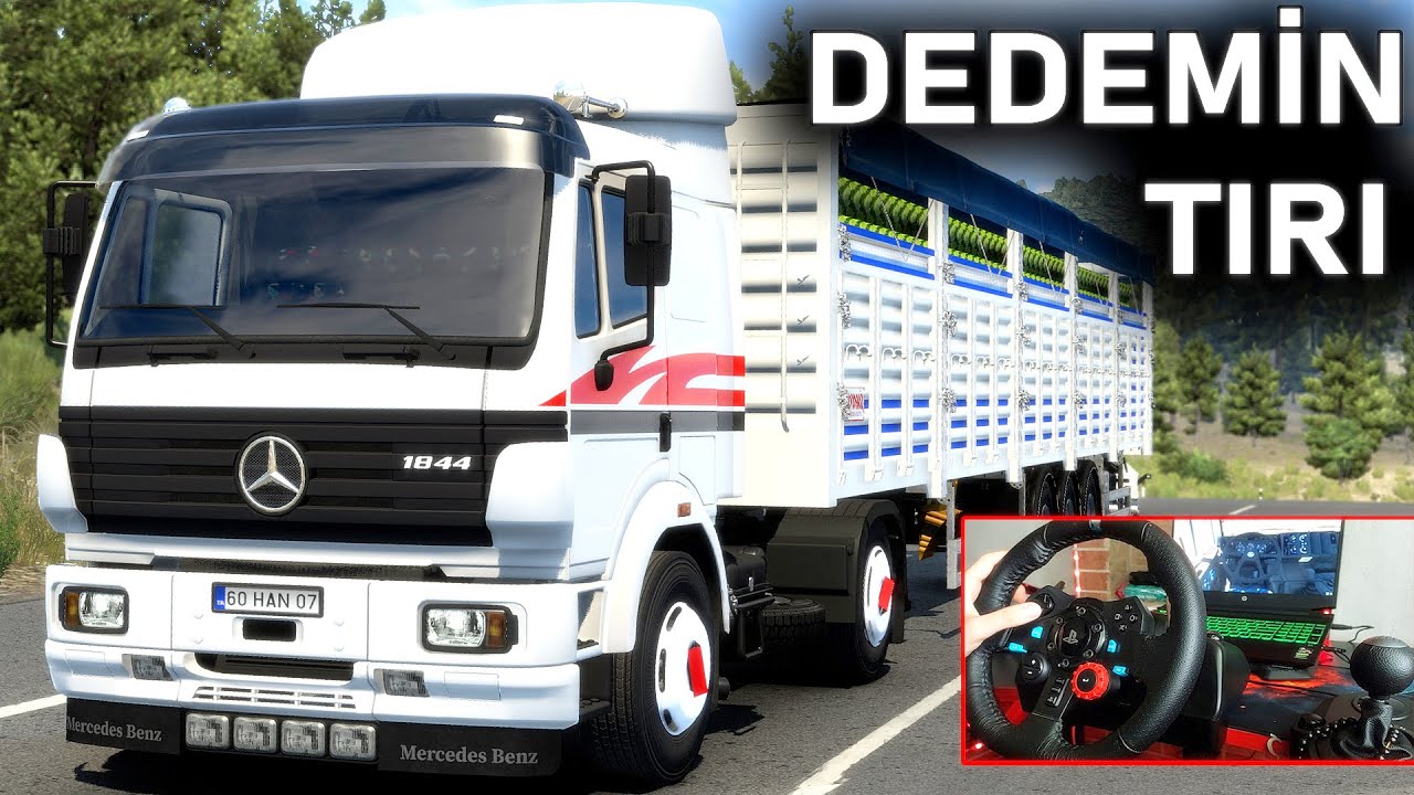 DEDEMİN TIRIYLA JETE KALKTIM PATLADI ! ETS 2 MOD Logitech G29