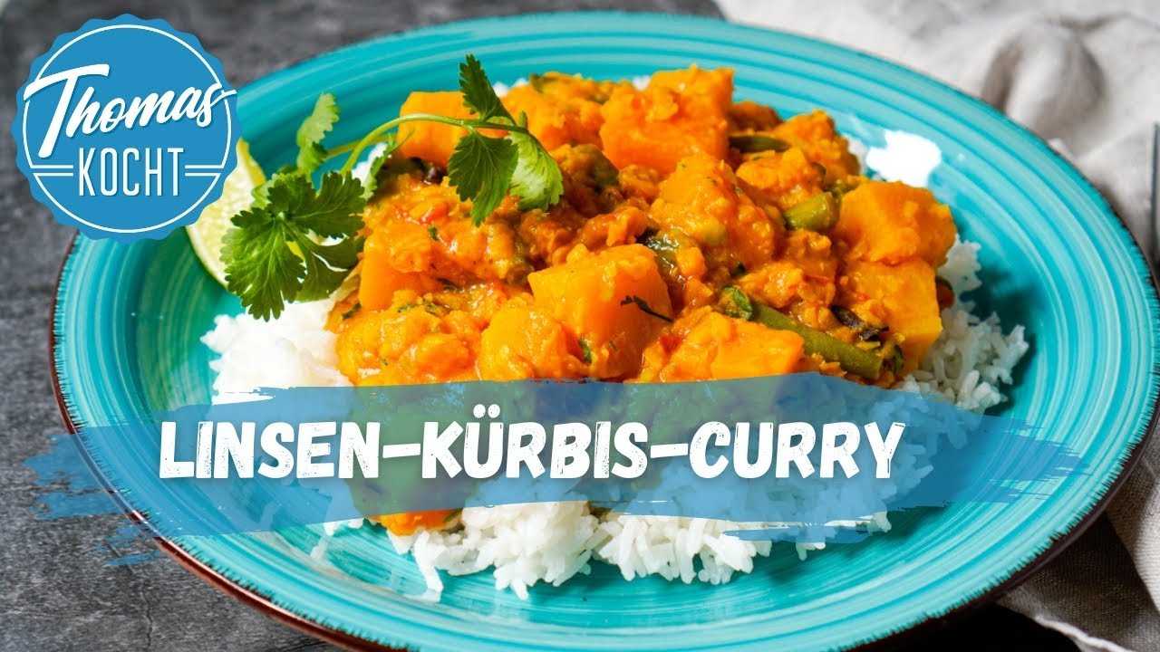 Kürbis-Curry Rezept mit roten Linsen - unglaublich lecker!