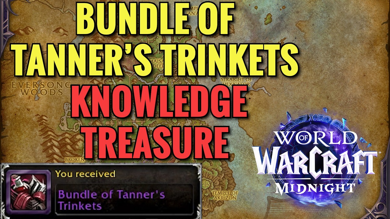 Bundle Of Tanner's Trinkets Treasure Location (+3 Leatherworking Knowledge) (WoW Midnight)