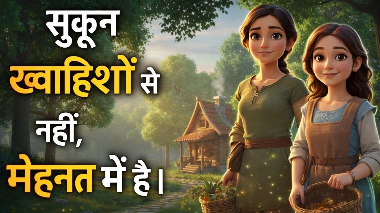 सुकून ख्वाहिशों में नहीं, मेहनत में है | प्रेरणादायक कहानी #aianimation #ai #shortstory 
